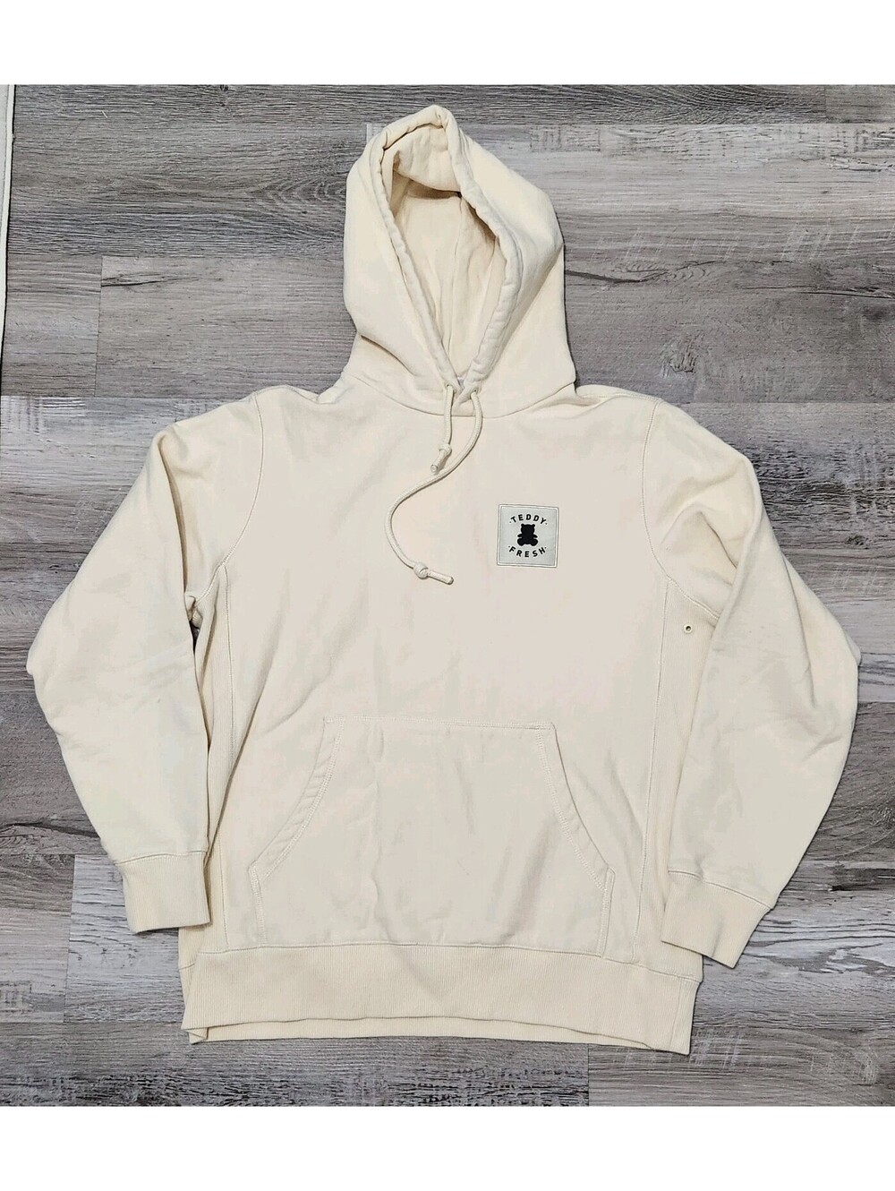 Teddy Fresh Hoodie Small Cream Pullover